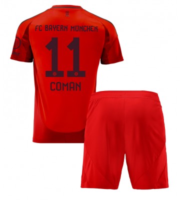 Bayern Munich Kingsley Coman #11 Primera Equipación Niños 2024-25 Manga Corta (+ Pantalones cortos)